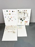 Group Lot of Vintage Buttons Four Cards Radiant Glass antique and more