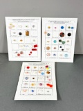 Three Cards Vintage Buttons Division III Glass
