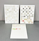 Large Lot of Vintage Buttons Clear Glass, Designs