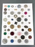 Large Lot of vintage Buttons with Rhinestones