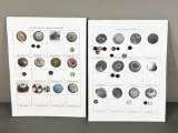 Group Lot of Vintage Buttons Cheshire Patterns