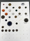 Group Lot of Antique Buttons Paris Back Big Bad Wolf, early