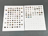 Large Lot Antique Buttons Small Jewel
