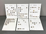 Large Lot Antique Small Picture Buttons