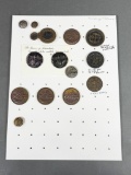 Group Lot of Antique Metal Buttons Pictures buildings
