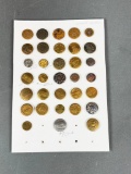 Group Lot of Antique Overall Advertising Buttons