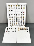 Group Lot Antique Trouser Buttons w/Location Names