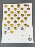 Group Lot Vintage State Seal Military Buttons