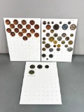 Group Lot Large Metal Buttons Set of Floral and More
