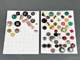 Large Lot Vintage Buttons Art Deco Geometric Large