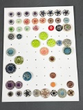 Card Lot of Vintage Buffed Buttons