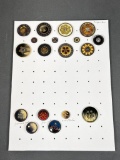 Group Lot Large Perforates Openwork Buttons