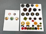 Large Lot Retro Vintage Buttons Inc. Bakelite Acrylic