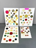 Large Lot Vintage Retro Celluloid Buttons Various Sizes