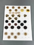 Group Lot Vintage Rhinestone Buttons Including Sets
