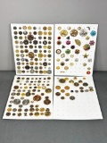 Large Lot of Vintage Metalized Plastic Buttons