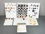 Group Lot Vintage Buttons Bone, Bisque, Ceramic, coconut, composition