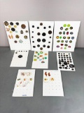 Group Lot Vintage Buttons Phenolic Resin, Porcelain, Resin, Rubber