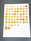 Large Lot Vintage Tan Glass Yellowish Buttons Moonglow