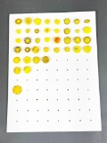 Large Lot Vintage Yellow Glass Buttons Moonglow