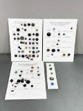Large Group Lot Vintage, Antique Buttons Black Glass & More