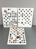Large Lot Better Antique Glass Buttons