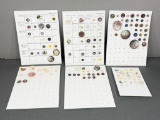 Large Lot Antique Buttons Shell, Embellishments, Perforated, Decorative