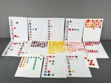 Large Lot of Assorted colorful buttons on cards