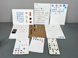 Lot of assorted glass and china buttons on cards