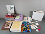 Large Lot Vintage Button Books, Display Cards, Some Buttons, related