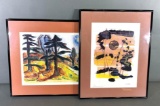 Two Framed Prints by Artists Sigmar Polke, Karl Schmidt-