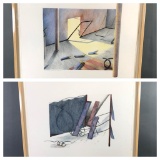 Yukako Okudaira, Untitled #84 and #92, Watercolors on Paper, Both dated 1983
