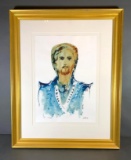 Gianni Celati (b. 1936) Original Watercolor, Calaf, 1998
