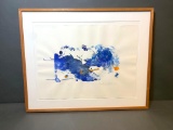 Augustus Goertz Original Mixed Media Block Print/Painting, Watch #4, 1984