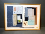 Enid Munroe (1923-2020) Trompe L'oeil Series: A is for Apple, 1984, Painting and Mixed Media Collage