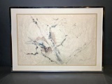 James L. Wolf, American (b. 1949) Original Pen/Ink and Watercolor Painting on Fiber Paper, 1977