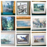 Group Lot of Mixed Artwork, Framed Prints