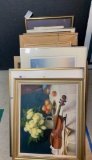 Group Lot of 34 Mixed Artwork Pieces, Both Originals and Prints