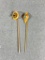 Two 10k Gold Antique Stick Pins 1.75 Grams
