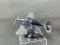 1940s Vintage Art Deco Chrome Airplane Cigarette Lighter With 3-Blade Propeller