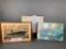 Print of the USS Savo Island Honoring Service Member, Carrier Strike Game, and Chalkboard