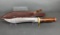 Damascus Steel Walnut Handle Bowie Knife
