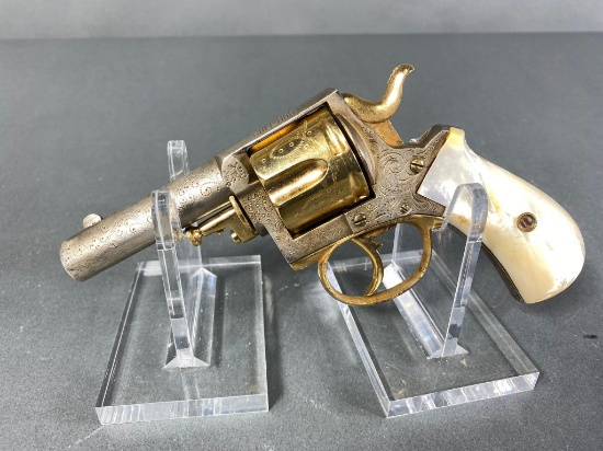 Fancy Belgium Made British Bull-Dog Revolver Engraved 44CF