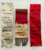 Civil War G.A.R. O'Rorke Post No. 1 Ribbon Lot Including Drill Corps Ribbon