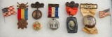 Civil War G.A.R. Badge Lot inc. Monroe County New York Veterans & Rochester CW Monument Dedication