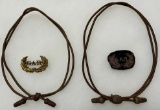 Civil War G.A.R. Hat Cord & Hat Insignia Lot