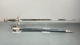 WWII Nazi German Luftwaffe Air Force Sword w/Scabbard