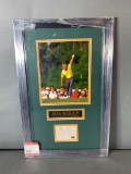 Jack Nicklaus matted & framed signed cut 14x20 , CAS cert