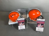 Clay Matthews & Earnest Byner signed Cleveland Browns mini helmets, both JSA