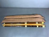 Two Vintage Brunswick Pool Cues WIth Soft Cases